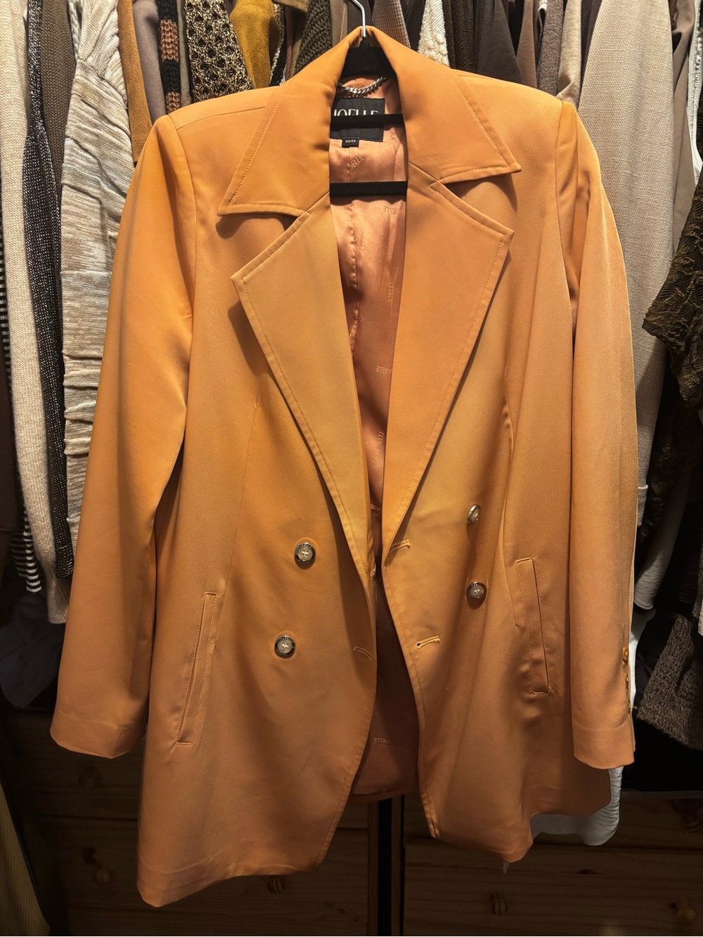 Joelle Collection orange Double-Breasted Suit Jacket